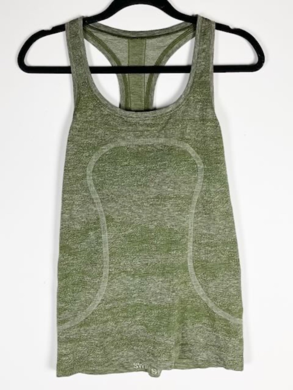 Lululemon Swiftly Speed Racerback White Everglades Black Field Green Tank Top 8